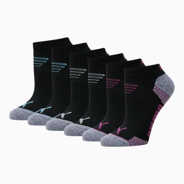 Women's Low Cut Socks [6 Pack], BLACK, extralarge